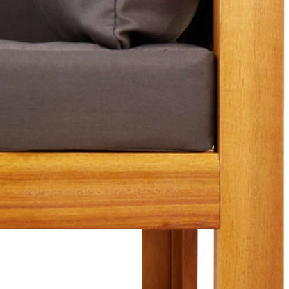 3 Piece Garden Sofa Set with Cushions Wood Acacia&Rope