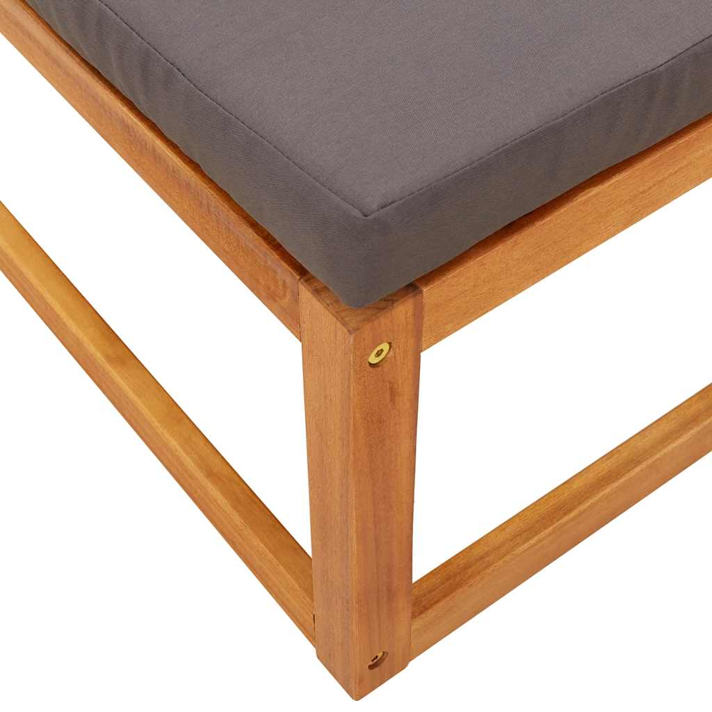 3 Piece Garden Sofa Set with Cushions Wood Acacia&Rope