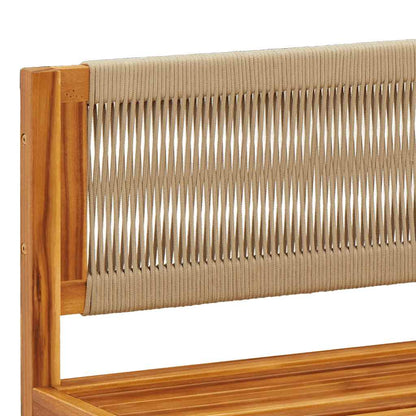 3 Piece Garden Sofa Set with Cushions Wood Acacia&Rope