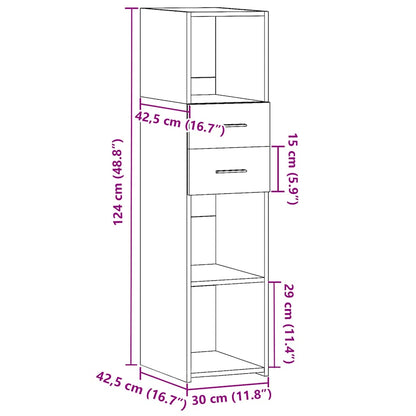 Highboard | Black | Engineered wood | Tall | Highboard | Rectangular