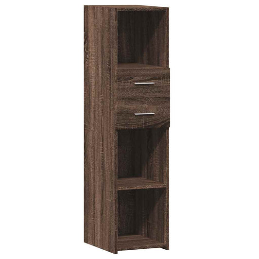 Highboard Brown Oak 30x42.5x124 cm Engineered Wood