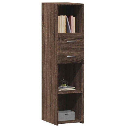 Highboard Brown Oak 30x42.5x124 cm Engineered Wood