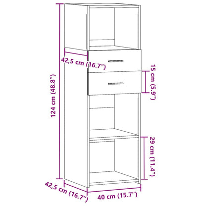 Highboard Sonoma Oak 40x42.5x124 cm Engineered Wood
