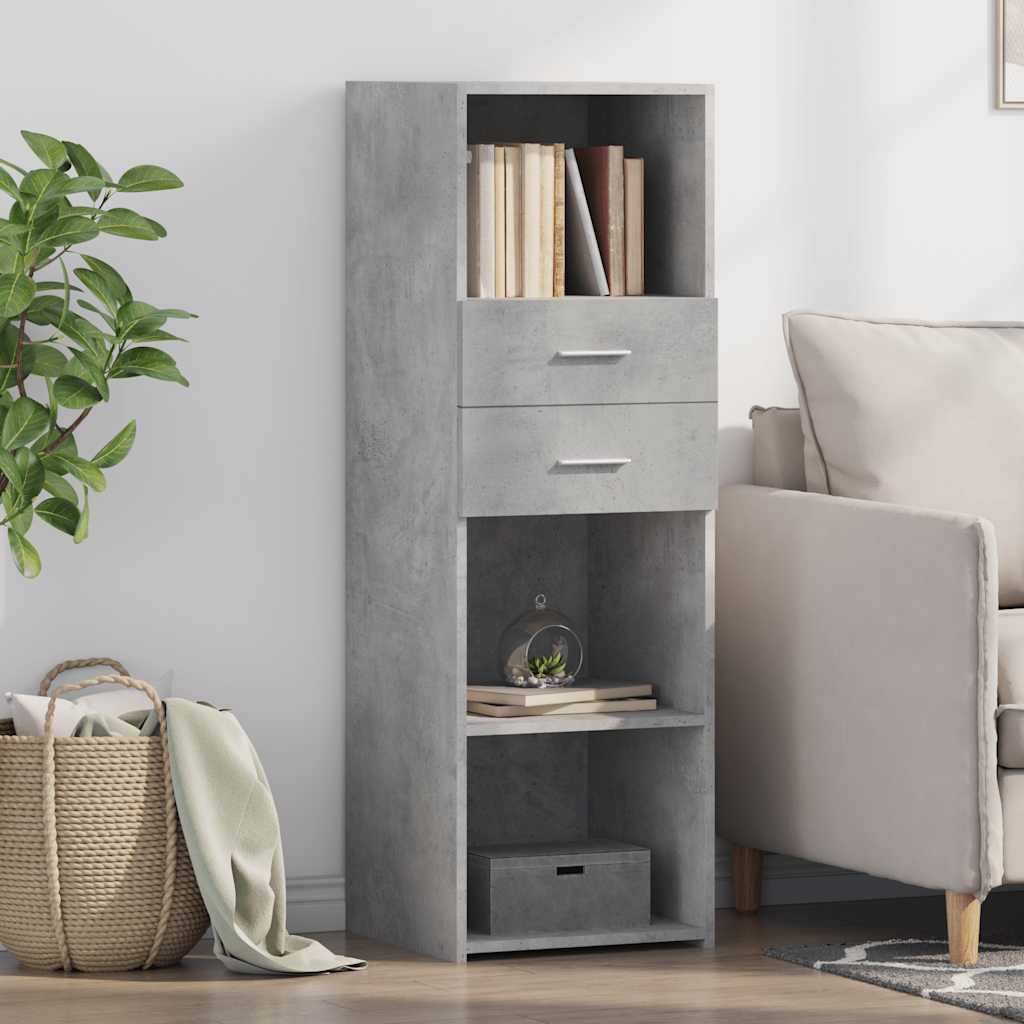 Highboard Concrete Grey 40x42.5x124 cm Engineered Wood