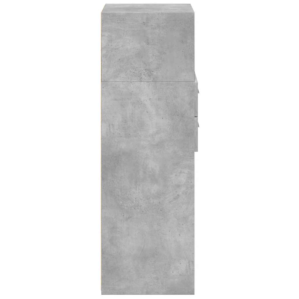 Highboard Concrete Grey 50x42.5x124 cm Engineered Wood