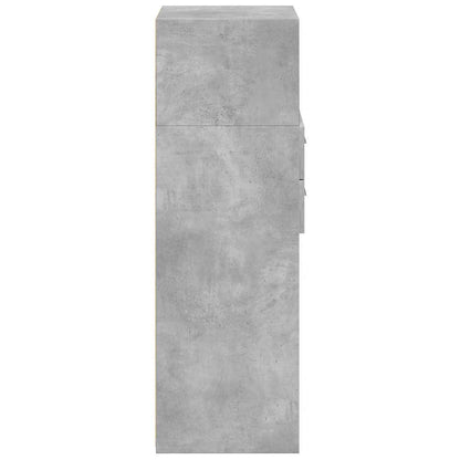 Highboard Concrete Grey 50x42.5x124 cm Engineered Wood