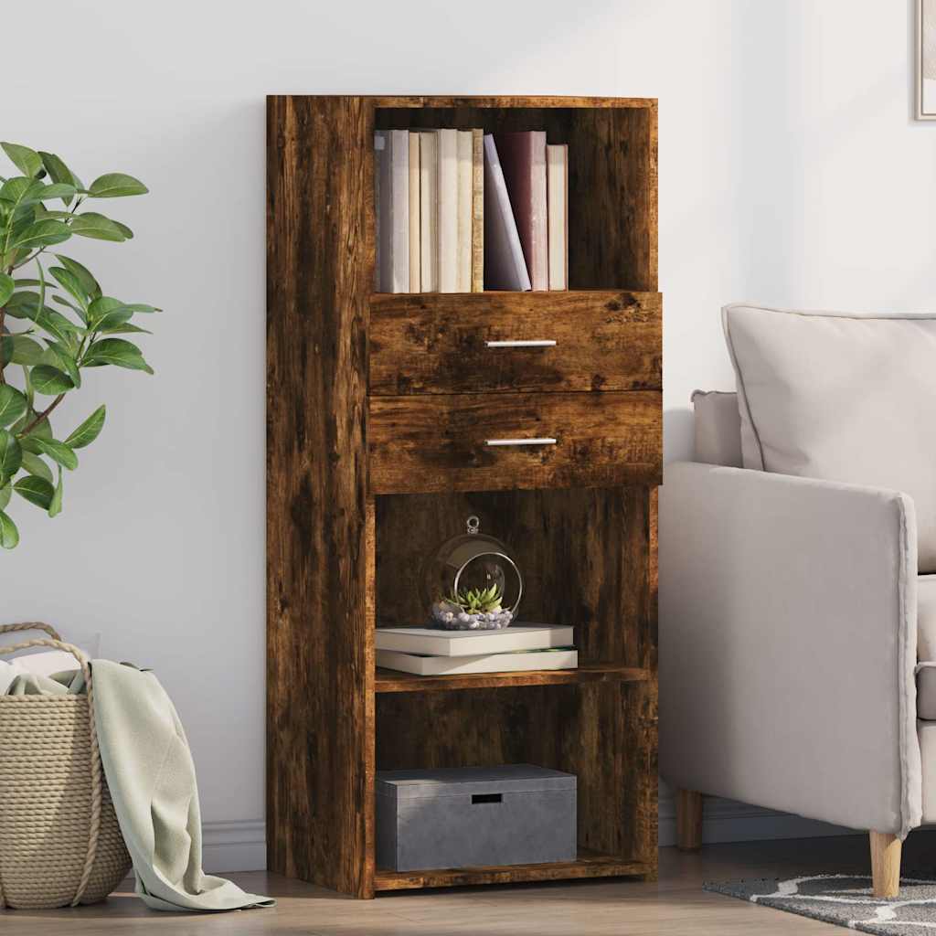 Highboard Smoked Oak 50x42.5x124 cm Engineered Wood