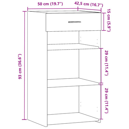 Sideboard Grey Sonoma 50x42.5x93 cm Engineered Wood