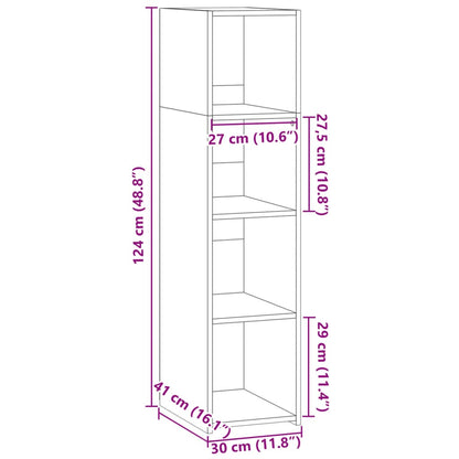 Highboard Grey Sonoma 30x41x124 cm Engineered Wood