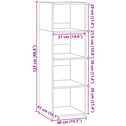 Highboard Black 40x41x124 cm Engineered Wood