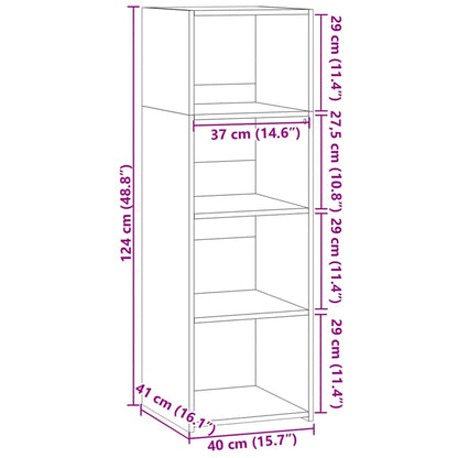Highboard Smoked Oak 40x41x124 cm Engineered Wood