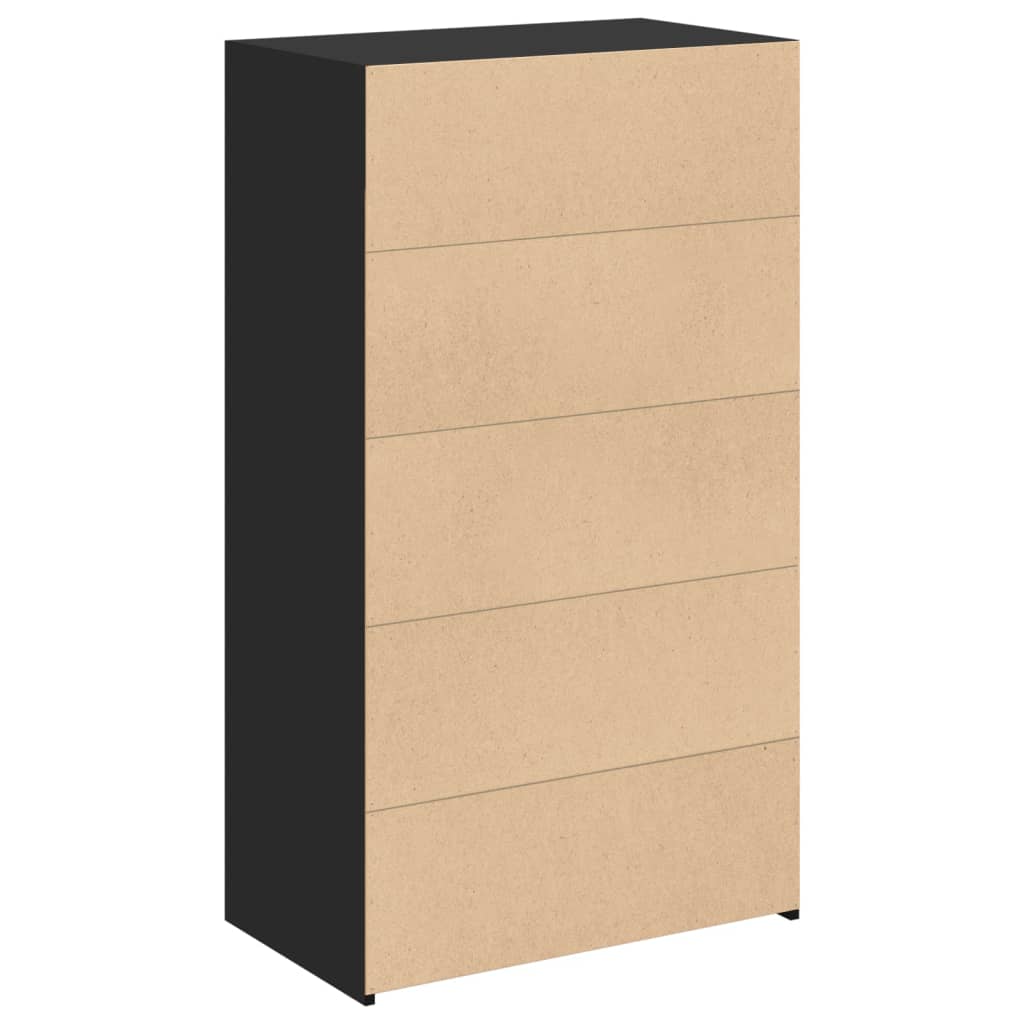 Highboard Black 70x41x124 cm Engineered Wood
