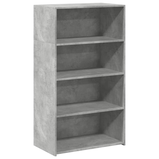 Highboard Concrete Grey 70x41x124 cm Engineered Wood