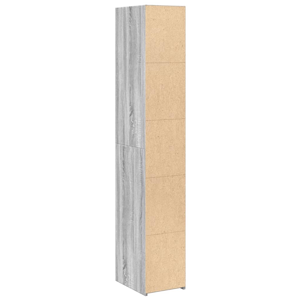 Highboard Grey Sonoma 30x41x185 cm Engineered Wood