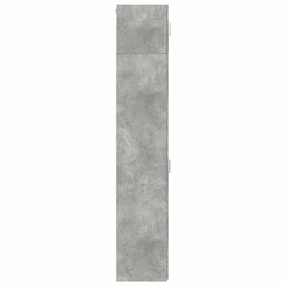 Slim Storage Cabinet Concrete Grey 30x42.5x225 cm Engineered Wood
