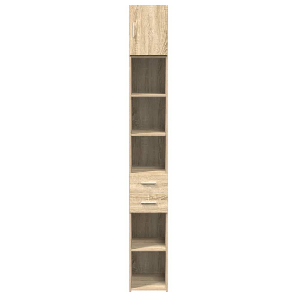 Slim Storage Cabinet Sonoma Oak 30x42.5x225 cm Engineered Wood