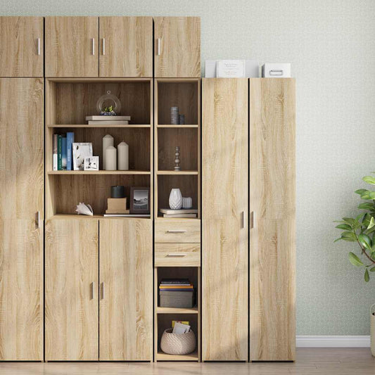 Slim Storage Cabinet Sonoma Oak 30x42.5x225 cm Engineered Wood