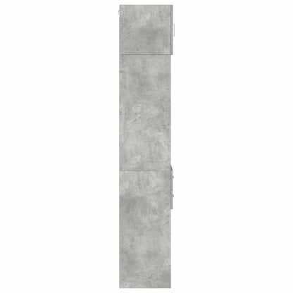 Slim Storage Cabinet Concrete Grey 30x42.5x225 cm Engineered Wood