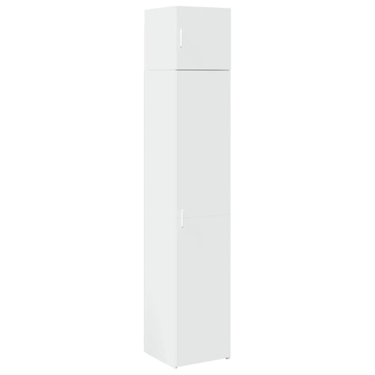 Slim Storage Cabinet White 40x42.5x225 cm Engineered Wood