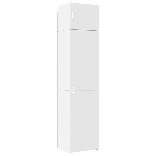 Slim Storage Cabinet White 50x42.5x225 cm Engineered Wood