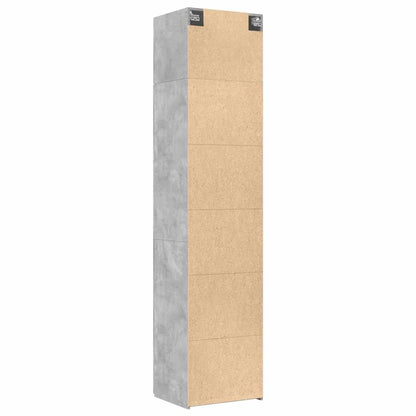 Slim Storage Cabinet Concrete Grey 50x42,5x225 cm Engineered Wood