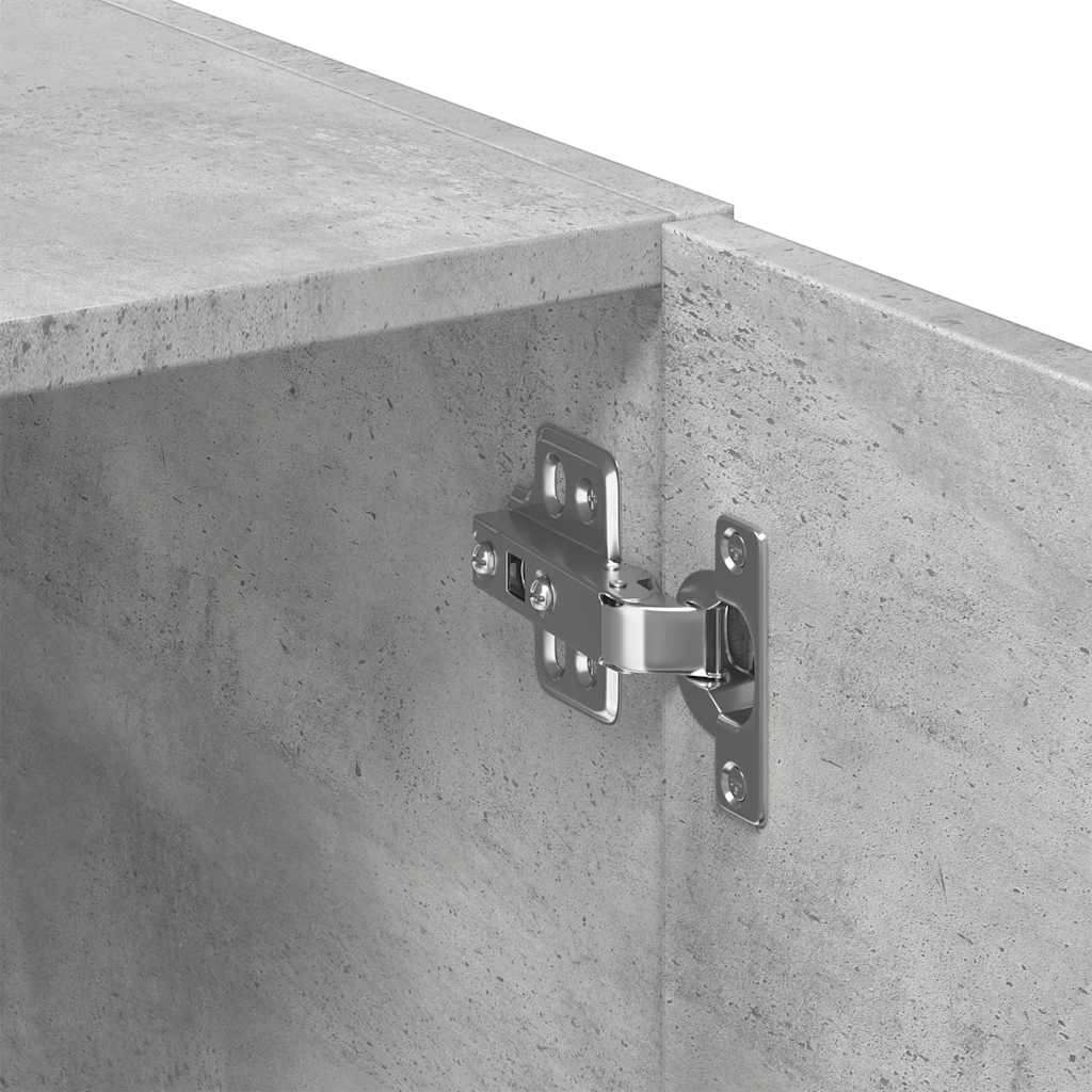 Slim Storage Cabinet Concrete Grey 50x42,5x225 cm Engineered Wood
