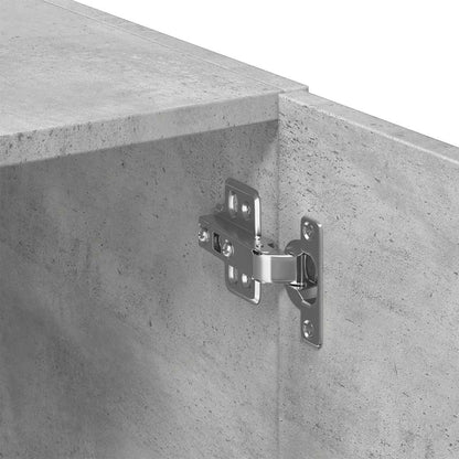 Slim Storage Cabinet Concrete Grey 50x42,5x225 cm Engineered Wood