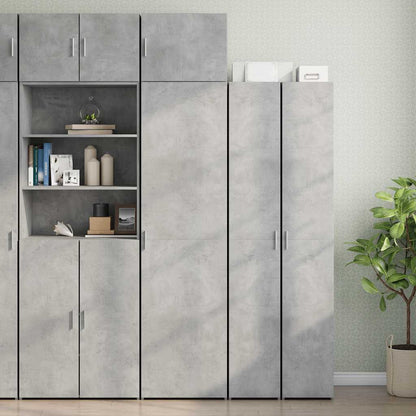 Slim Storage Cabinet Concrete Grey 50x42,5x225 cm Engineered Wood
