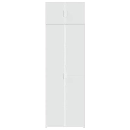 Storage Cabinet White 70x42.5x225 cm Engineered Wood