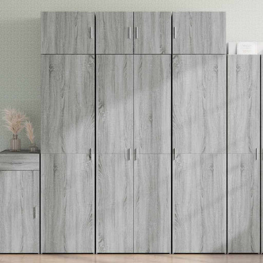 Storage Cabinet Grey Sonoma 70x42.5x225 cm Engineered Wood