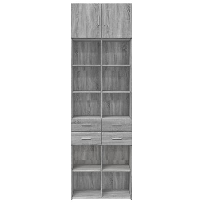 Storage Cabinet Grey Sonoma 70x42.5x225 cm Engineered Wood