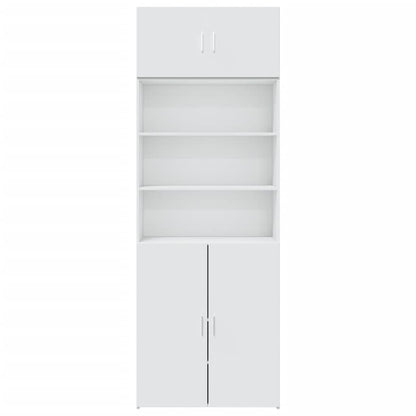 Storage Cabinet White 80x42.5x225 cm Engineered Wood