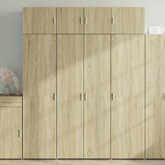 Storage Cabinet Sonoma Oak 80x42.5x225 cm Engineered Wood
