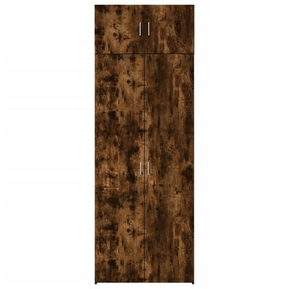 Storage Cabinet Smoked Oak 80x42.5x225 cm Engineered Wood