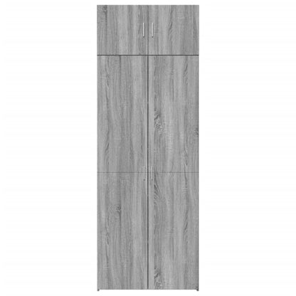 Storage Cabinet Grey Sonoma 80x42.5x225 cm Engineered Wood