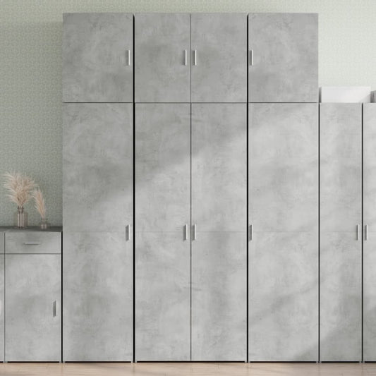 Highboard Concrete Grey 80x42.5x249 cm Engineered Wood