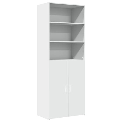 Highboard White 70x42,5x185 cm Engineered Wood