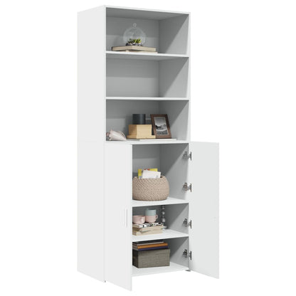 Highboard White 70x42,5x185 cm Engineered Wood