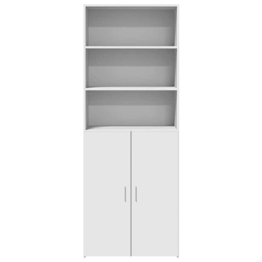 Highboard White 70x42,5x185 cm Engineered Wood