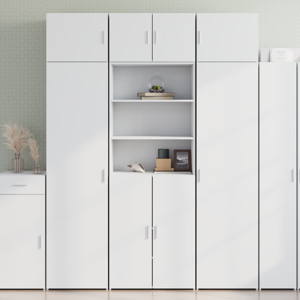 Highboard White 70x42,5x185 cm Engineered Wood