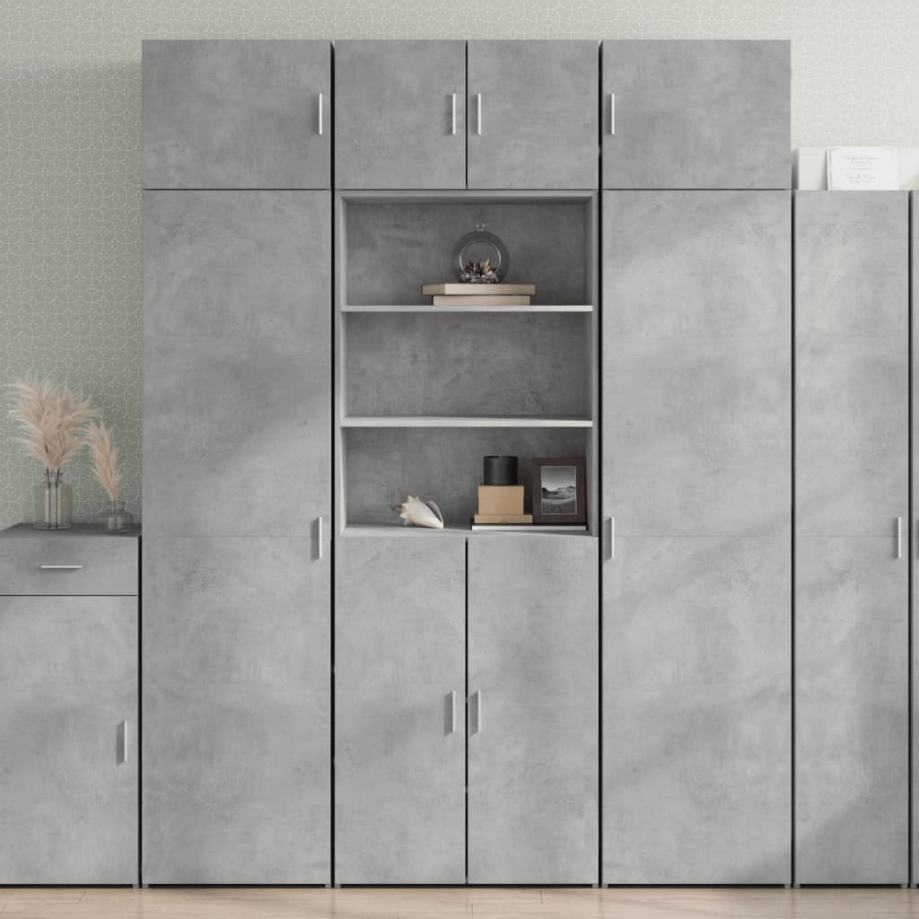Highboard Concrete Grey 70x42,5x185 cm Engineered Wood