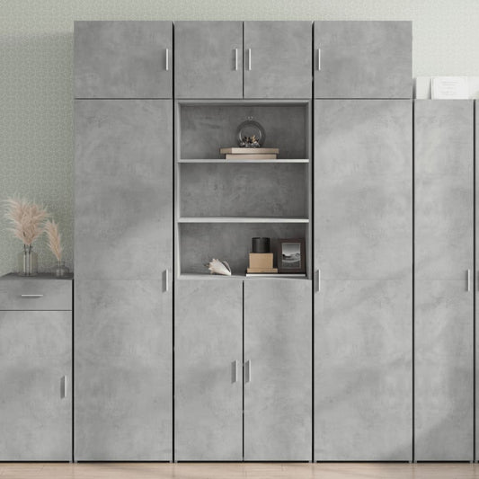 Highboard Concrete Grey 70x42,5x185 cm Engineered Wood