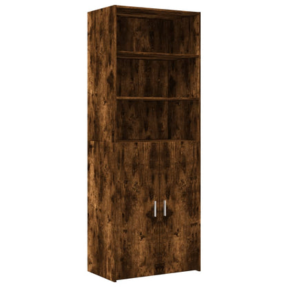 Highboard Smoked Oak 70x42,5x185 cm Engineered Wood