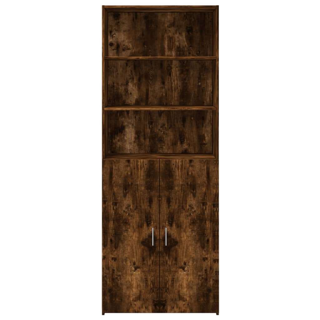 Highboard Smoked Oak 70x42,5x185 cm Engineered Wood