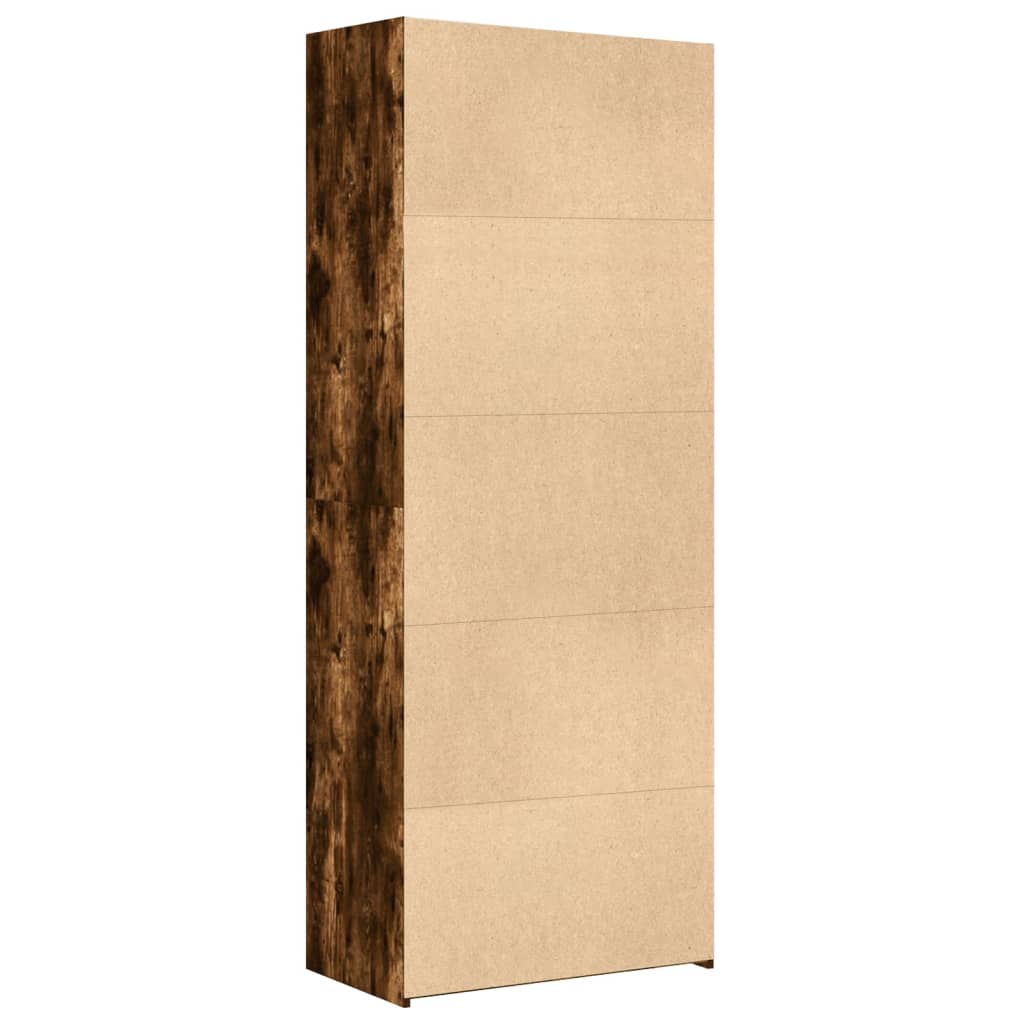 Highboard Smoked Oak 70x42,5x185 cm Engineered Wood