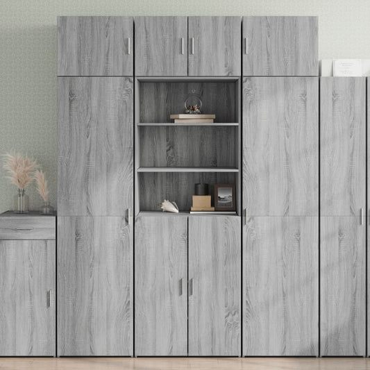 Highboard Grey Sonoma 70x42,5x185 cm Engineered Wood
