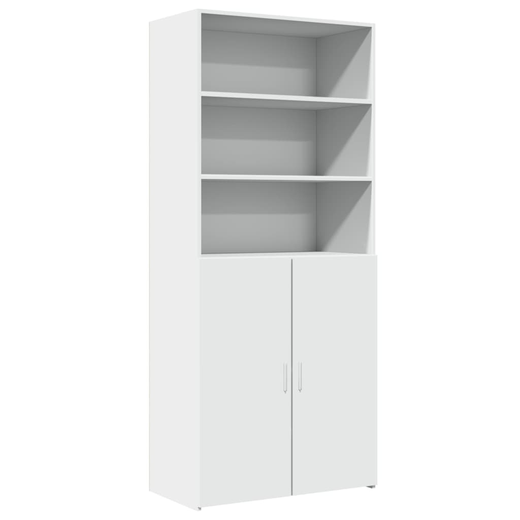 Highboard White 80x42,5x185 cm Engineered Wood
