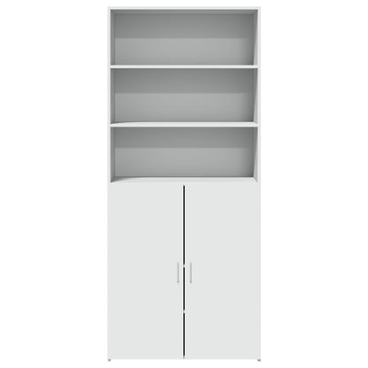 Highboard White 80x42,5x185 cm Engineered Wood