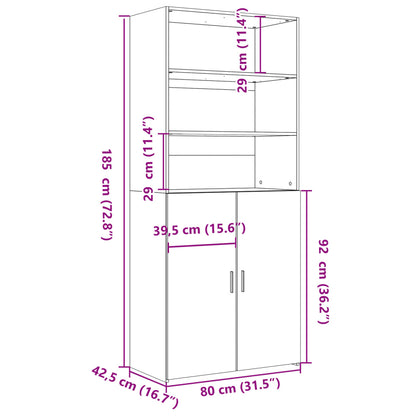 Highboard Sonoma Oak 80x42,5x185 cm Engineered Wood