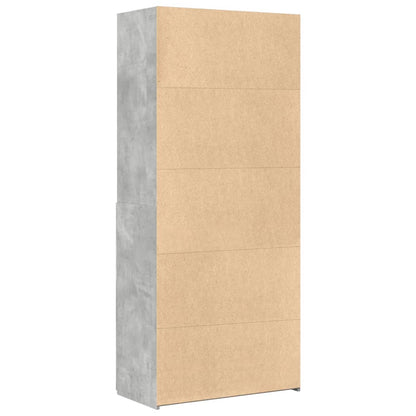 Highboard Concrete Grey 80x42,5x185 cm Engineered Wood